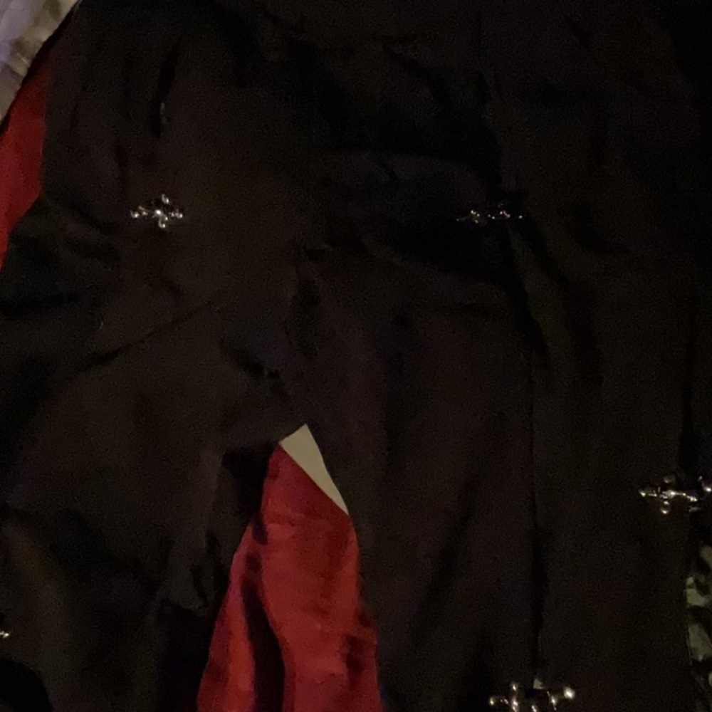 Black pants with chains on sides?